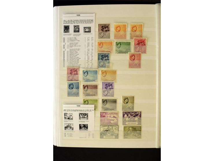 1848/1961, schöne ungebrauchte und gestempelte Sammlung mit gutem Teil Mauritius, dabei u.a. Mi.-Nr. 3IV, 3V, 4III, 4IV, 5I, 