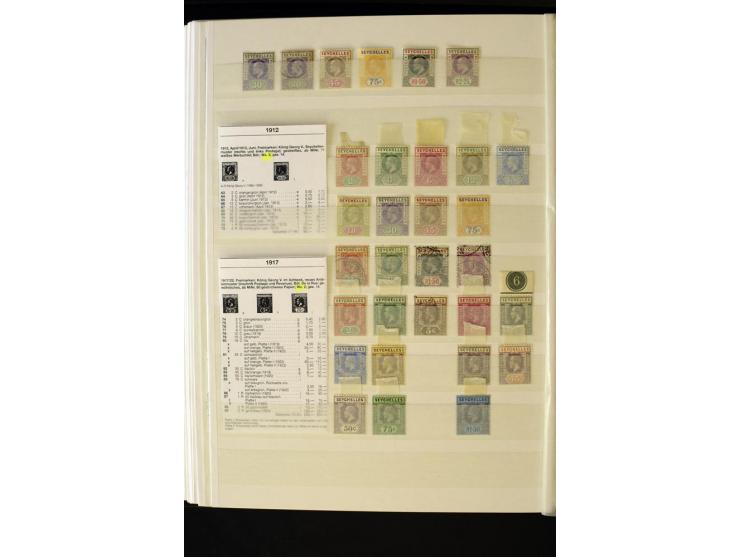 1848/1961, schöne ungebrauchte und gestempelte Sammlung mit gutem Teil Mauritius, dabei u.a. Mi.-Nr. 3IV, 3V, 4III, 4IV, 5I, 
