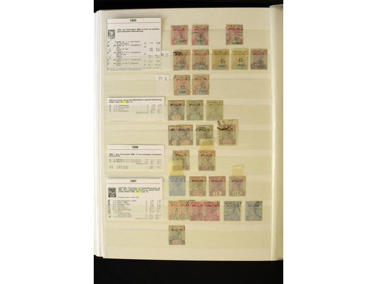 1848/1961, schöne ungebrauchte und gestempelte Sammlung mit gutem Teil Mauritius, dabei u.a. Mi.-Nr. 3IV, 3V, 4III, 4IV, 5I, 
