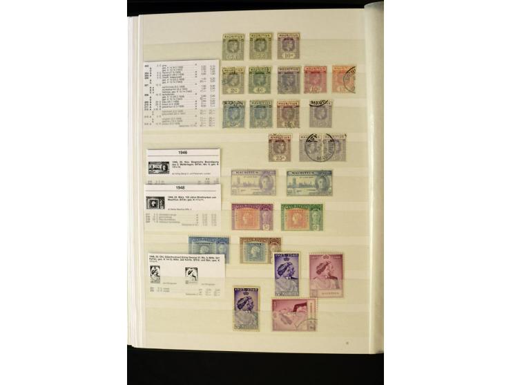 1848/1961, schöne ungebrauchte und gestempelte Sammlung mit gutem Teil Mauritius, dabei u.a. Mi.-Nr. 3IV, 3V, 4III, 4IV, 5I, 
