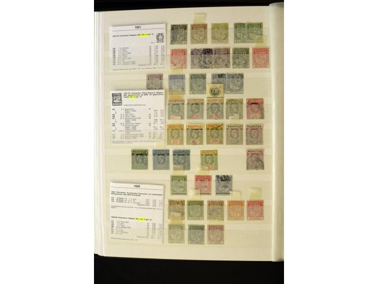 1848/1961, schöne ungebrauchte und gestempelte Sammlung mit gutem Teil Mauritius, dabei u.a. Mi.-Nr. 3IV, 3V, 4III, 4IV, 5I, 