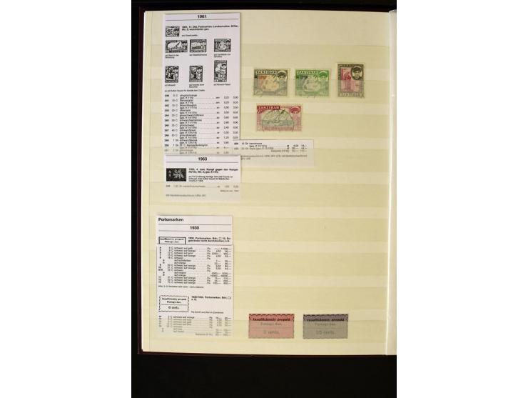 1848/1961, schöne ungebrauchte und gestempelte Sammlung mit gutem Teil Mauritius, dabei u.a. Mi.-Nr. 3IV, 3V, 4III, 4IV, 5I, 