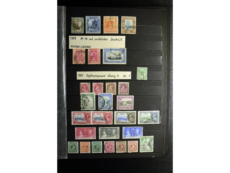 KARIBIK: 1859/1950, sehr schöne und umfangreiche ungebrauchte und gestempelte Sammlung, dabei Antigua Mi.-Nr. 1 ungebraucht, 