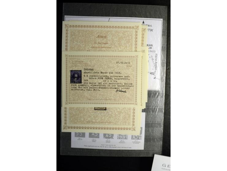 KARIBIK: 1859/1950, sehr schöne und umfangreiche ungebrauchte und gestempelte Sammlung, dabei Antigua Mi.-Nr. 1 ungebraucht, 