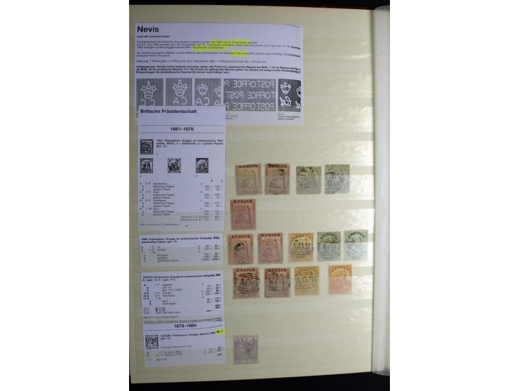 KARIBIK: 1859/1950, sehr schöne und umfangreiche ungebrauchte und gestempelte Sammlung, dabei Antigua Mi.-Nr. 1 ungebraucht, 