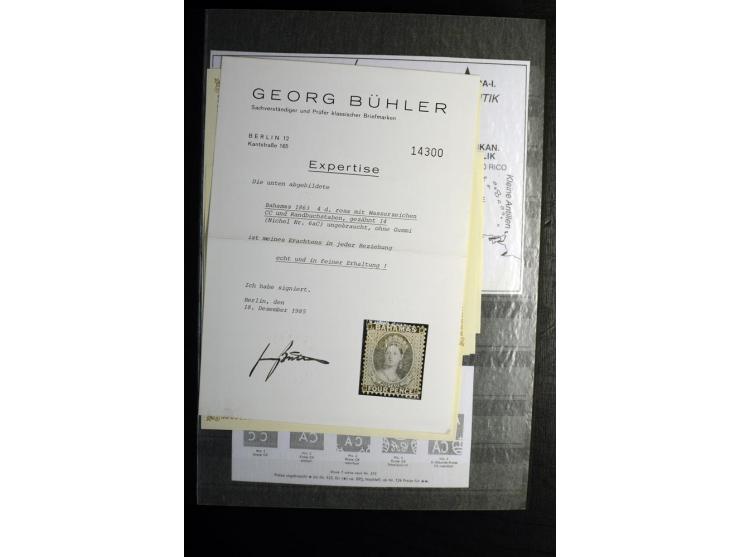 KARIBIK: 1859/1950, sehr schöne und umfangreiche ungebrauchte und gestempelte Sammlung, dabei Antigua Mi.-Nr. 1 ungebraucht, 