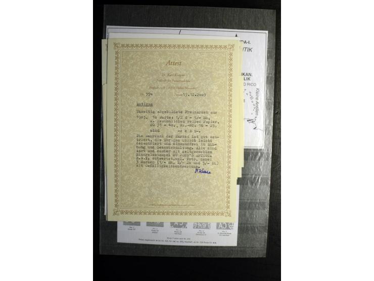 KARIBIK: 1859/1950, sehr schöne und umfangreiche ungebrauchte und gestempelte Sammlung, dabei Antigua Mi.-Nr. 1 ungebraucht, 