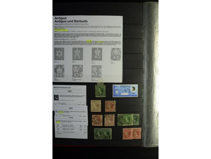 KARIBIK: 1859/1950, sehr schöne und umfangreiche ungebrauchte und gestempelte Sammlung, dabei Antigua Mi.-Nr. 1 ungebraucht, 