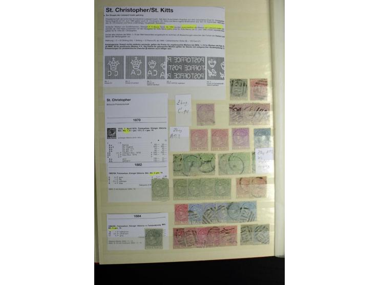 KARIBIK: 1859/1950, sehr schöne und umfangreiche ungebrauchte und gestempelte Sammlung, dabei Antigua Mi.-Nr. 1 ungebraucht, 