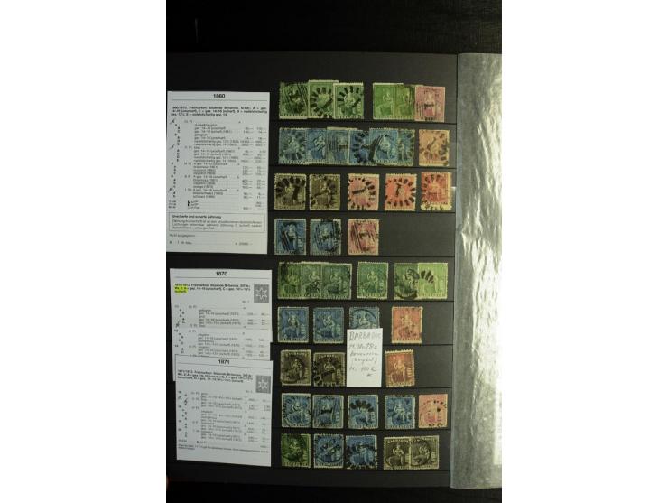 KARIBIK: 1859/1950, sehr schöne und umfangreiche ungebrauchte und gestempelte Sammlung, dabei Antigua Mi.-Nr. 1 ungebraucht, 