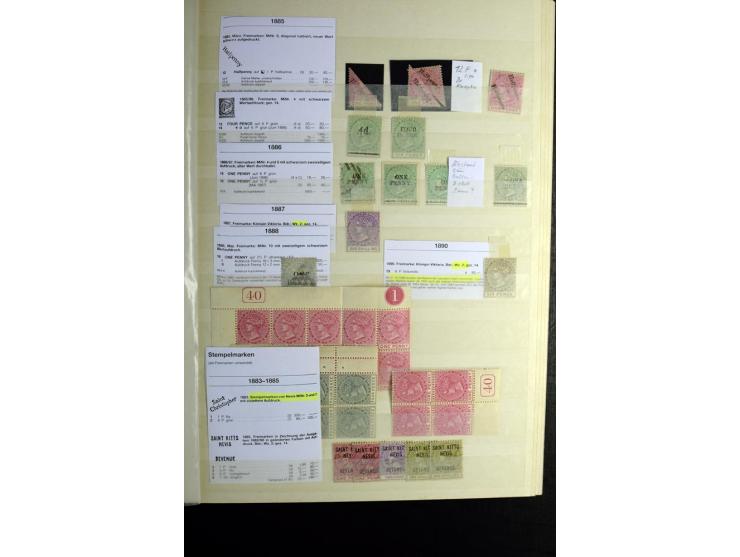 KARIBIK: 1859/1950, sehr schöne und umfangreiche ungebrauchte und gestempelte Sammlung, dabei Antigua Mi.-Nr. 1 ungebraucht, 