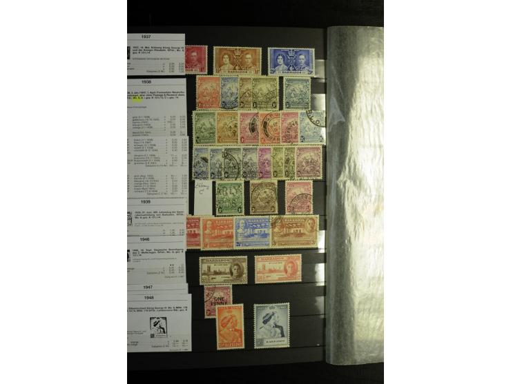 KARIBIK: 1859/1950, sehr schöne und umfangreiche ungebrauchte und gestempelte Sammlung, dabei Antigua Mi.-Nr. 1 ungebraucht, 