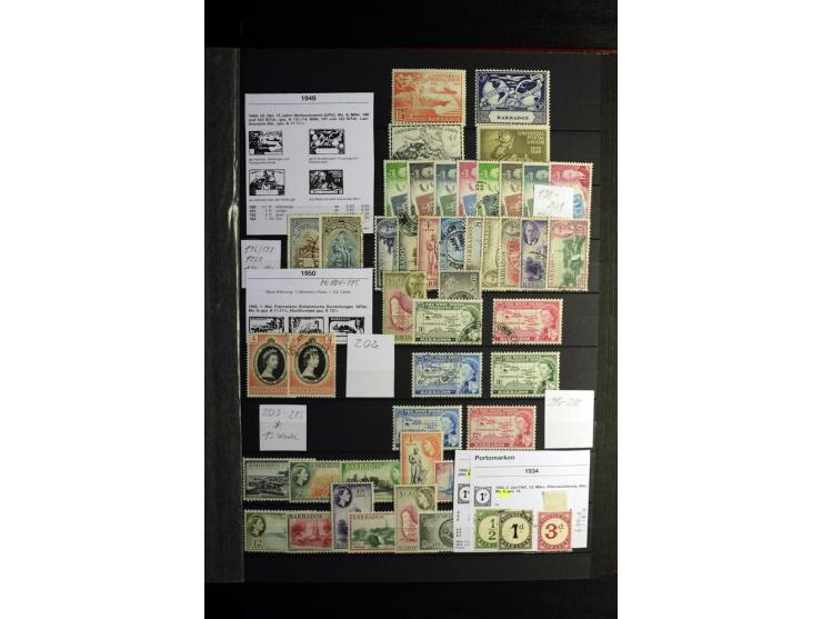 KARIBIK: 1859/1950, sehr schöne und umfangreiche ungebrauchte und gestempelte Sammlung, dabei Antigua Mi.-Nr. 1 ungebraucht, 