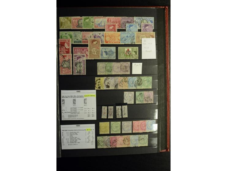 KARIBIK: 1859/1950, sehr schöne und umfangreiche ungebrauchte und gestempelte Sammlung, dabei Antigua Mi.-Nr. 1 ungebraucht, 