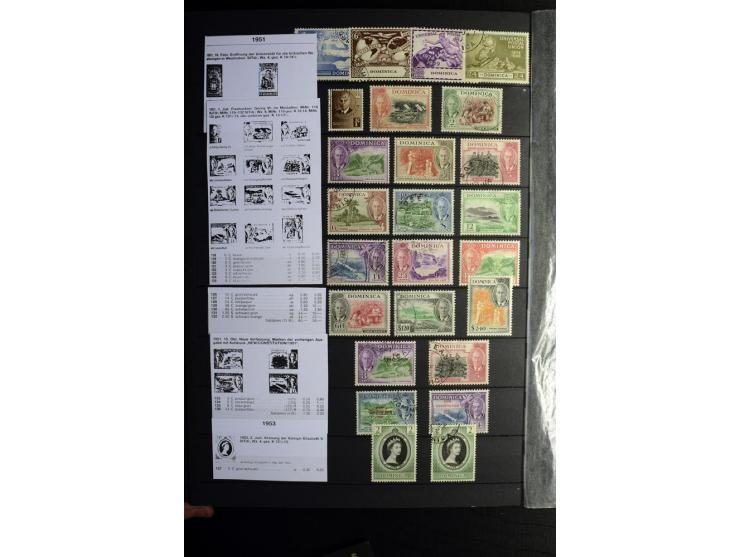 KARIBIK: 1859/1950, sehr schöne und umfangreiche ungebrauchte und gestempelte Sammlung, dabei Antigua Mi.-Nr. 1 ungebraucht, 