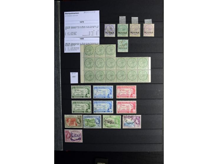 KARIBIK: 1859/1950, sehr schöne und umfangreiche ungebrauchte und gestempelte Sammlung, dabei Antigua Mi.-Nr. 1 ungebraucht, 