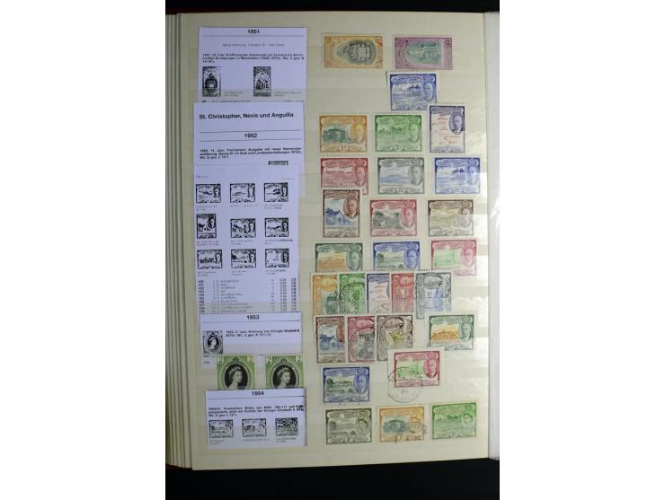 KARIBIK: 1859/1950, sehr schöne und umfangreiche ungebrauchte und gestempelte Sammlung, dabei Antigua Mi.-Nr. 1 ungebraucht, 
