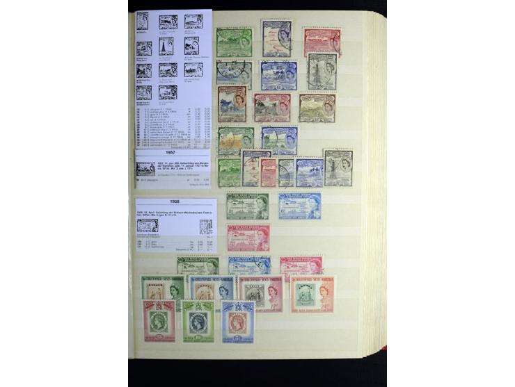 KARIBIK: 1859/1950, sehr schöne und umfangreiche ungebrauchte und gestempelte Sammlung, dabei Antigua Mi.-Nr. 1 ungebraucht, 