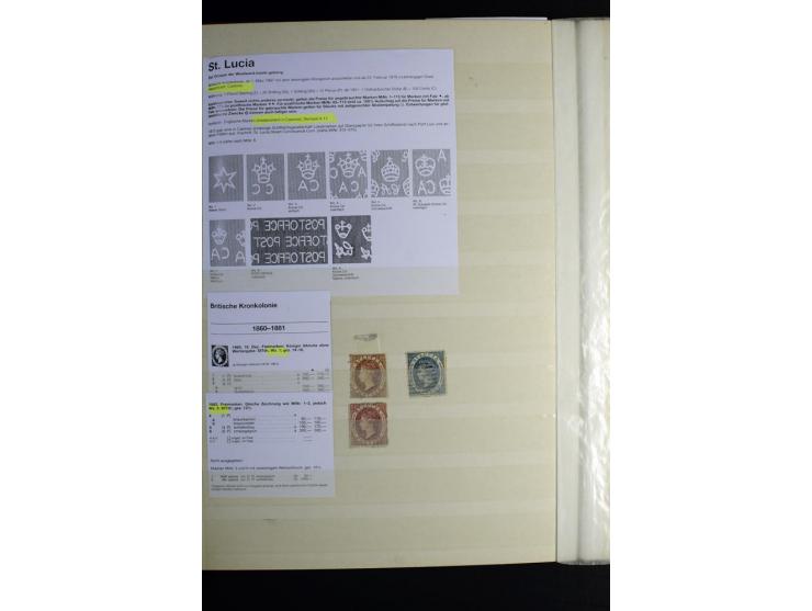 KARIBIK: 1859/1950, sehr schöne und umfangreiche ungebrauchte und gestempelte Sammlung, dabei Antigua Mi.-Nr. 1 ungebraucht, 
