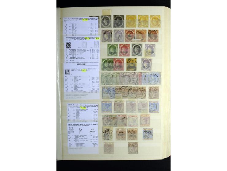KARIBIK: 1859/1950, sehr schöne und umfangreiche ungebrauchte und gestempelte Sammlung, dabei Antigua Mi.-Nr. 1 ungebraucht, 