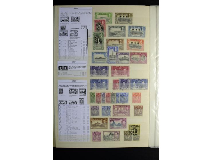 KARIBIK: 1859/1950, sehr schöne und umfangreiche ungebrauchte und gestempelte Sammlung, dabei Antigua Mi.-Nr. 1 ungebraucht, 