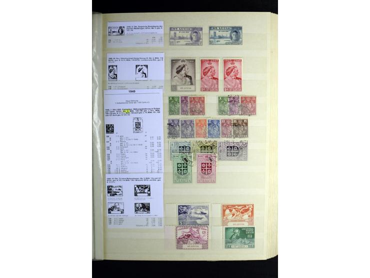 KARIBIK: 1859/1950, sehr schöne und umfangreiche ungebrauchte und gestempelte Sammlung, dabei Antigua Mi.-Nr. 1 ungebraucht, 