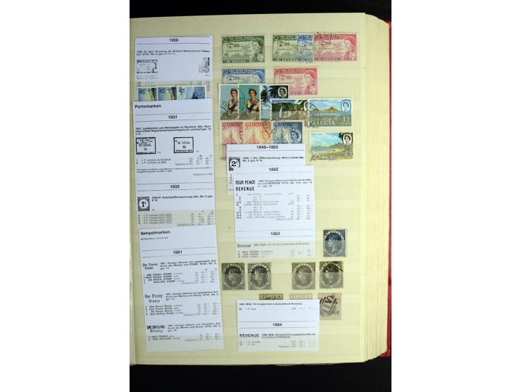 KARIBIK: 1859/1950, sehr schöne und umfangreiche ungebrauchte und gestempelte Sammlung, dabei Antigua Mi.-Nr. 1 ungebraucht, 