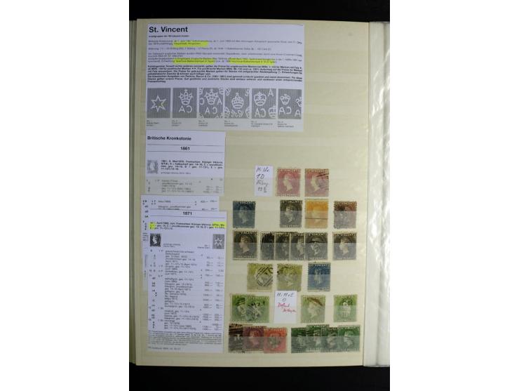 KARIBIK: 1859/1950, sehr schöne und umfangreiche ungebrauchte und gestempelte Sammlung, dabei Antigua Mi.-Nr. 1 ungebraucht, 