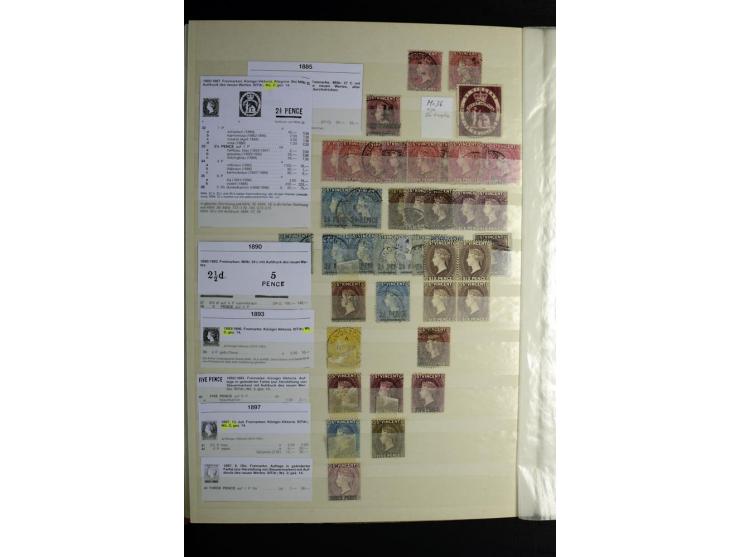 KARIBIK: 1859/1950, sehr schöne und umfangreiche ungebrauchte und gestempelte Sammlung, dabei Antigua Mi.-Nr. 1 ungebraucht, 