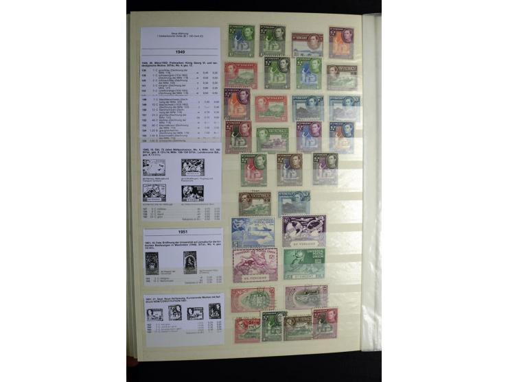 KARIBIK: 1859/1950, sehr schöne und umfangreiche ungebrauchte und gestempelte Sammlung, dabei Antigua Mi.-Nr. 1 ungebraucht, 