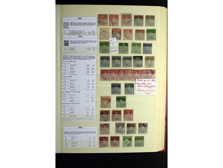 KARIBIK: 1859/1950, sehr schöne und umfangreiche ungebrauchte und gestempelte Sammlung, dabei Antigua Mi.-Nr. 1 ungebraucht, 