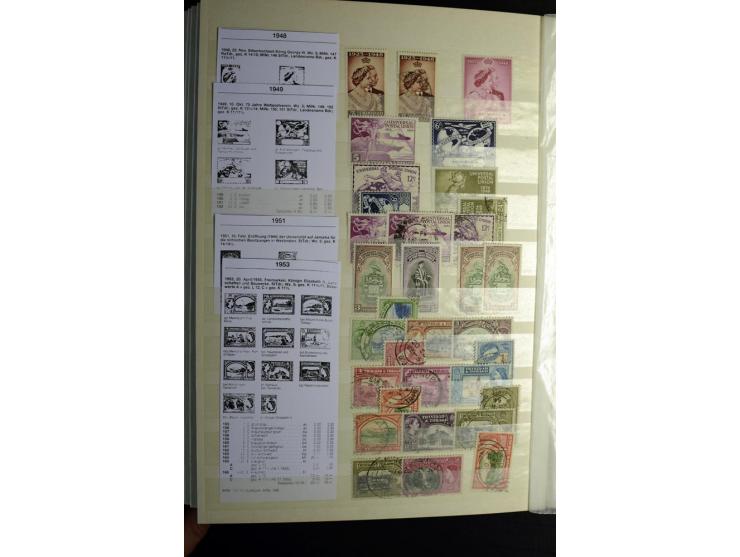 KARIBIK: 1859/1950, sehr schöne und umfangreiche ungebrauchte und gestempelte Sammlung, dabei Antigua Mi.-Nr. 1 ungebraucht, 
