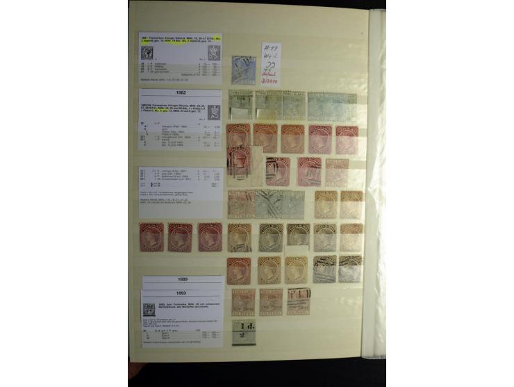 KARIBIK: 1859/1950, sehr schöne und umfangreiche ungebrauchte und gestempelte Sammlung, dabei Antigua Mi.-Nr. 1 ungebraucht, 