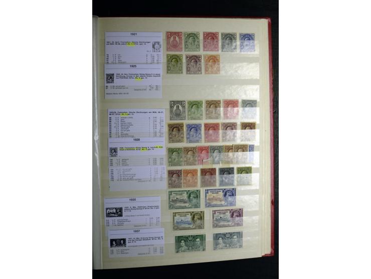 KARIBIK: 1859/1950, sehr schöne und umfangreiche ungebrauchte und gestempelte Sammlung, dabei Antigua Mi.-Nr. 1 ungebraucht, 