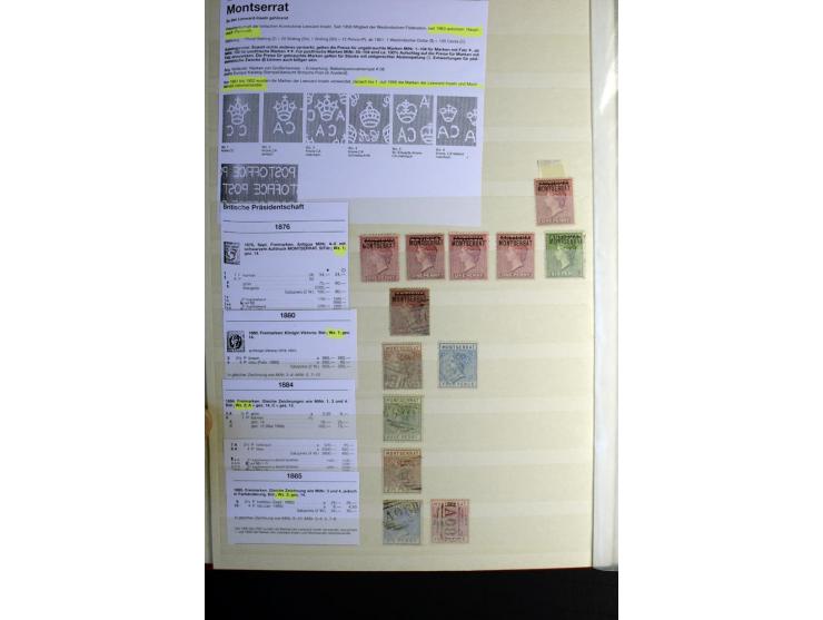 KARIBIK: 1859/1950, sehr schöne und umfangreiche ungebrauchte und gestempelte Sammlung, dabei Antigua Mi.-Nr. 1 ungebraucht, 