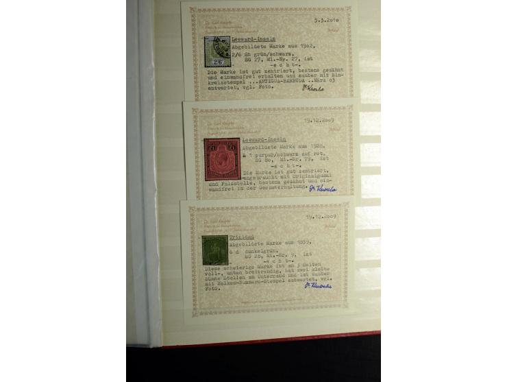 KARIBIK: 1859/1950, sehr schöne und umfangreiche ungebrauchte und gestempelte Sammlung, dabei Antigua Mi.-Nr. 1 ungebraucht, 