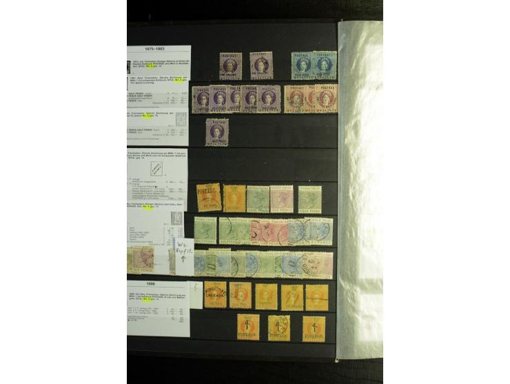 KARIBIK: 1859/1950, sehr schöne und umfangreiche ungebrauchte und gestempelte Sammlung, dabei Antigua Mi.-Nr. 1 ungebraucht, 