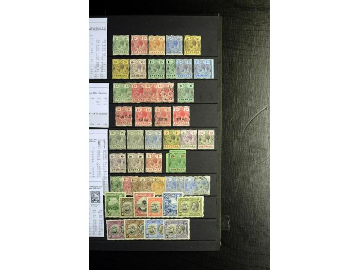 KARIBIK: 1859/1950, sehr schöne und umfangreiche ungebrauchte und gestempelte Sammlung, dabei Antigua Mi.-Nr. 1 ungebraucht, 