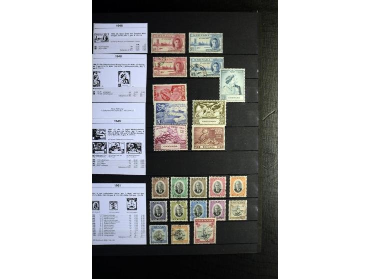 KARIBIK: 1859/1950, sehr schöne und umfangreiche ungebrauchte und gestempelte Sammlung, dabei Antigua Mi.-Nr. 1 ungebraucht, 