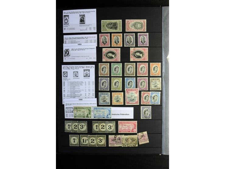 KARIBIK: 1859/1950, sehr schöne und umfangreiche ungebrauchte und gestempelte Sammlung, dabei Antigua Mi.-Nr. 1 ungebraucht, 