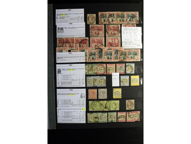 KARIBIK: 1859/1950, sehr schöne und umfangreiche ungebrauchte und gestempelte Sammlung, dabei Antigua Mi.-Nr. 1 ungebraucht, 