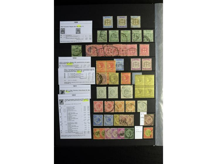 KARIBIK: 1859/1950, sehr schöne und umfangreiche ungebrauchte und gestempelte Sammlung, dabei Antigua Mi.-Nr. 1 ungebraucht, 