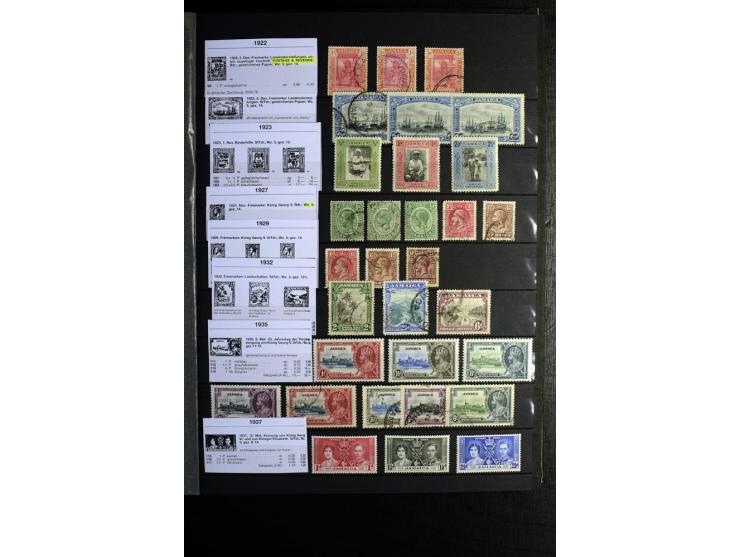 KARIBIK: 1859/1950, sehr schöne und umfangreiche ungebrauchte und gestempelte Sammlung, dabei Antigua Mi.-Nr. 1 ungebraucht, 