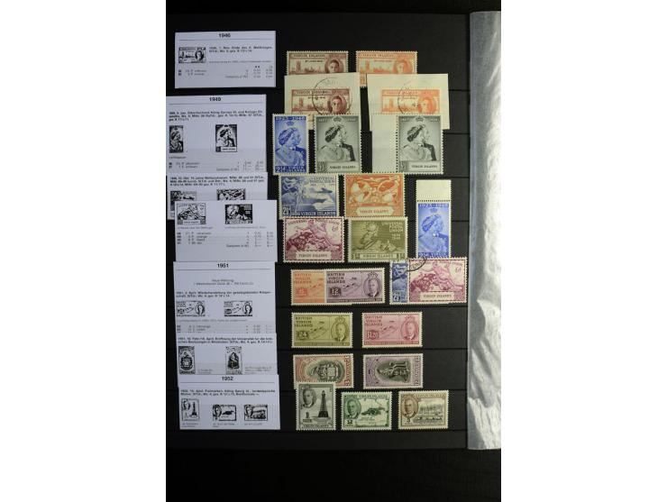KARIBIK: 1859/1950, sehr schöne und umfangreiche ungebrauchte und gestempelte Sammlung, dabei Antigua Mi.-Nr. 1 ungebraucht, 