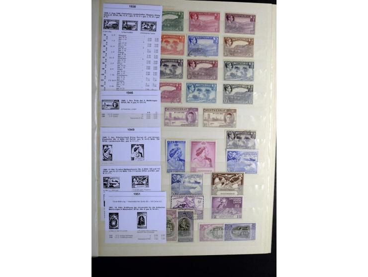 KARIBIK: 1859/1950, sehr schöne und umfangreiche ungebrauchte und gestempelte Sammlung, dabei Antigua Mi.-Nr. 1 ungebraucht, 