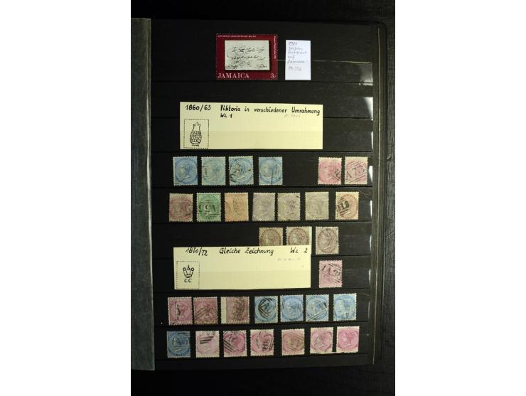 KARIBIK: 1859/1950, sehr schöne und umfangreiche ungebrauchte und gestempelte Sammlung, dabei Antigua Mi.-Nr. 1 ungebraucht, 