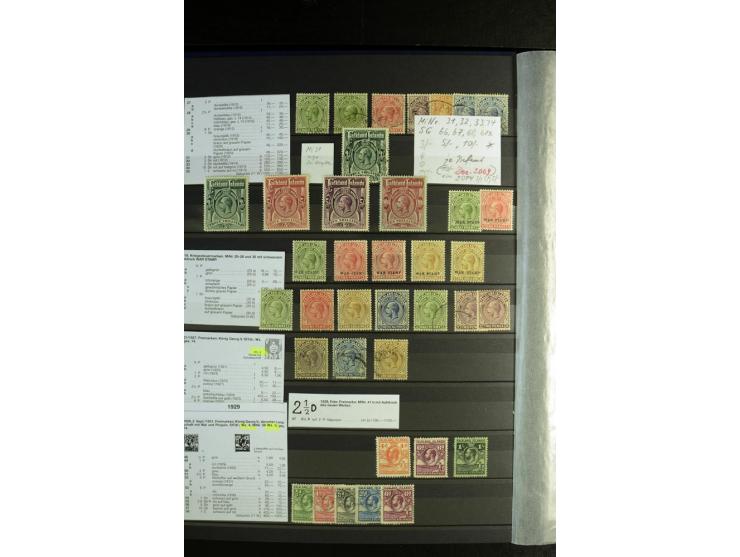 1856/1953, sehr schöne gestempelte und ungebrauchte Sammlung, dabei Britisch Guiana Mi.-Nr. 34C gestempelt, Falkland Inseln m