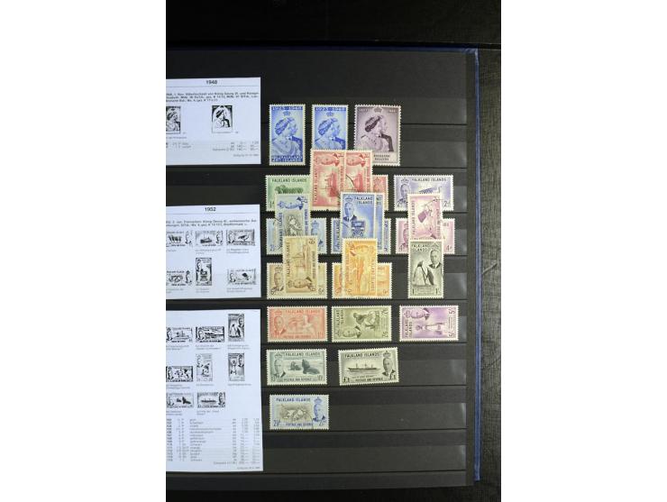 1856/1953, sehr schöne gestempelte und ungebrauchte Sammlung, dabei Britisch Guiana Mi.-Nr. 34C gestempelt, Falkland Inseln m