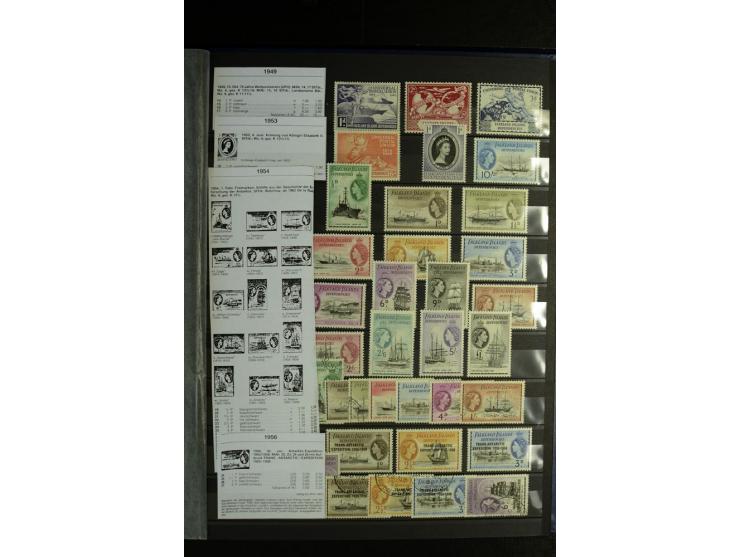 1856/1953, sehr schöne gestempelte und ungebrauchte Sammlung, dabei Britisch Guiana Mi.-Nr. 34C gestempelt, Falkland Inseln m
