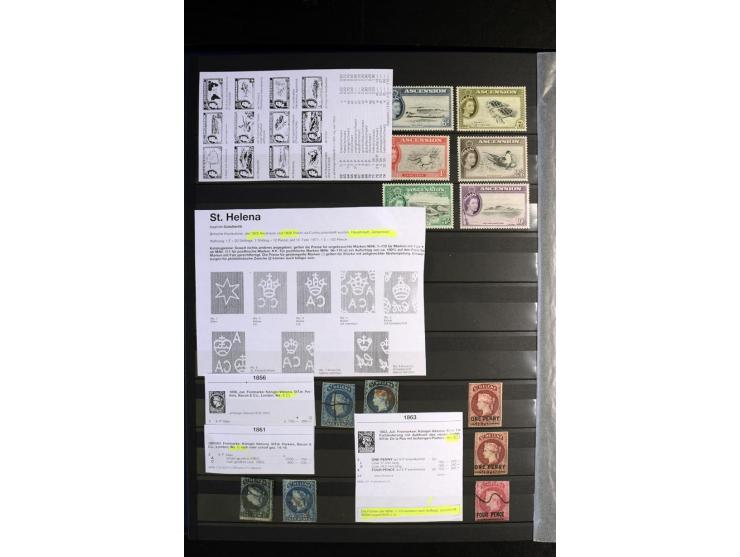 1856/1953, sehr schöne gestempelte und ungebrauchte Sammlung, dabei Britisch Guiana Mi.-Nr. 34C gestempelt, Falkland Inseln m